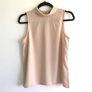 FOREVER 21 Sleeveless Blouse Cowl Neck Blush /Nude S